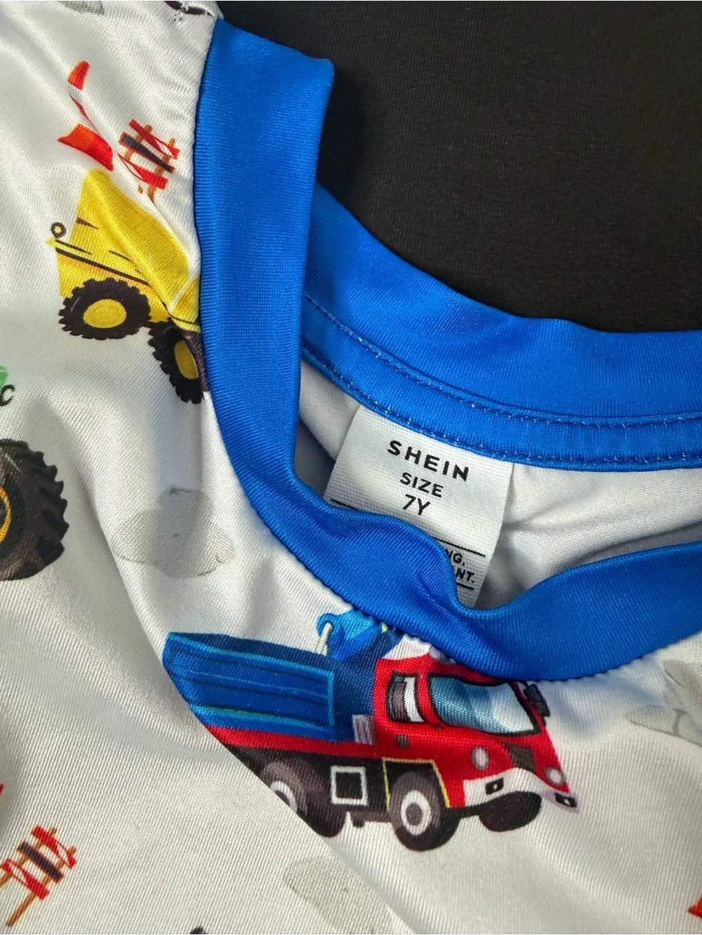 (4) Member's Mark & SHEIN Boys 7-8Y Snug Fit 2pc Cotton Knit Dino Trucks